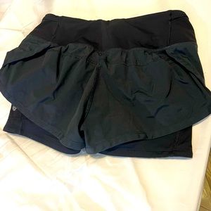 Black, lululemon shorts with biking shorts attached!